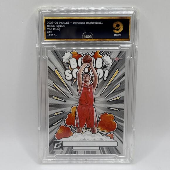 2023 Donruss Yao Ming Bomb Squad #18 Houston Rockets Graded 9 Mint NBA - Picture 1 of 2
